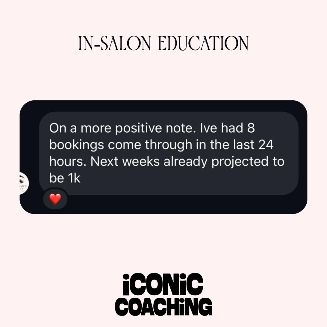 In-salon education testimonial