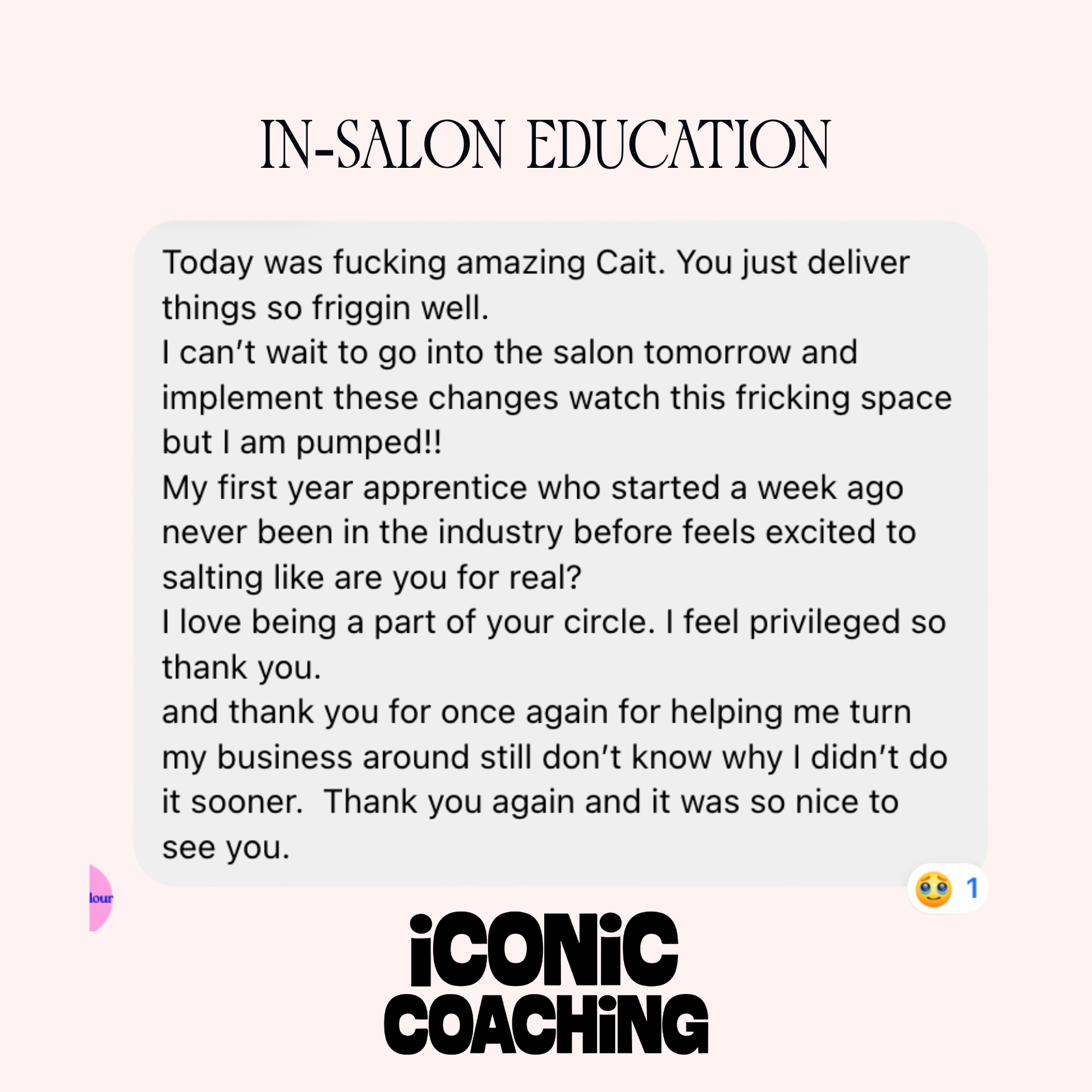 In-salon education testimonial