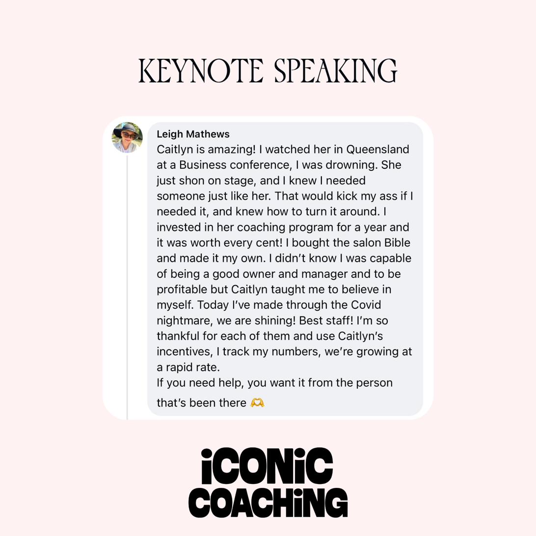 Keynote speaking testimonial